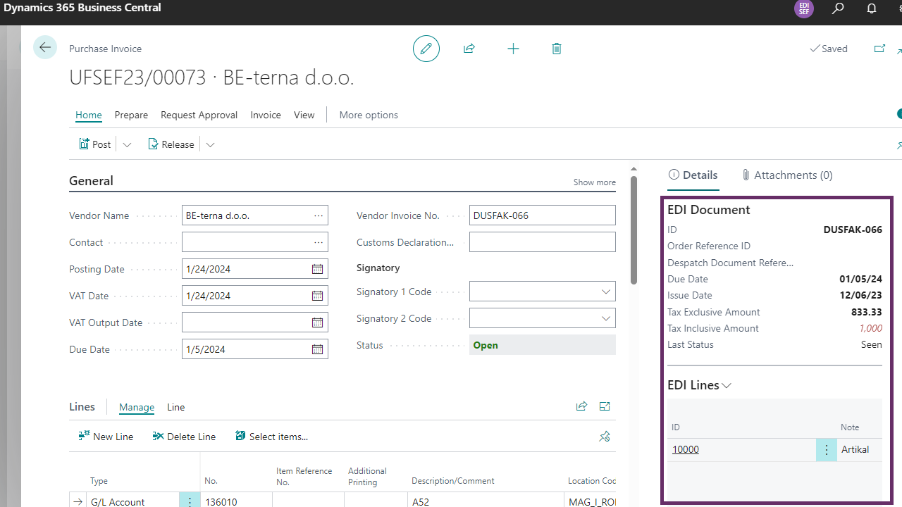 IDC Purchase Invoice Compare