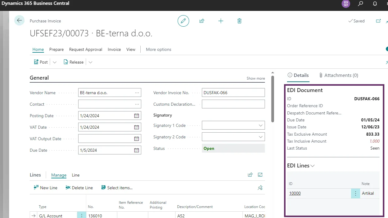 IDC Purchase Invoice Compare