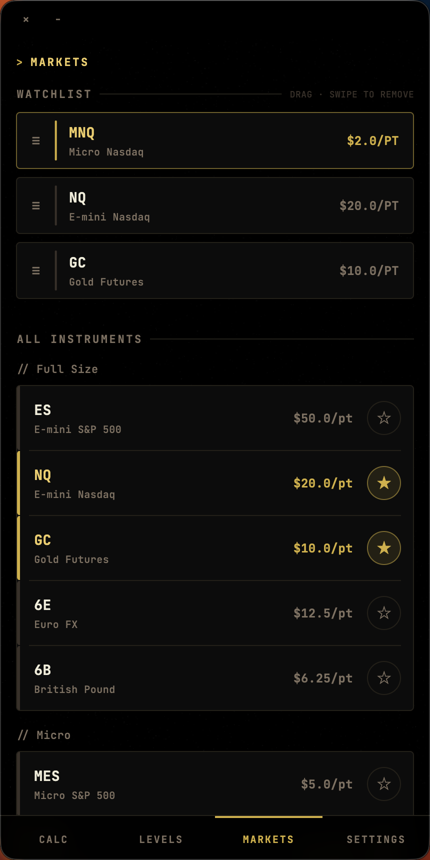 Quanta markets screen